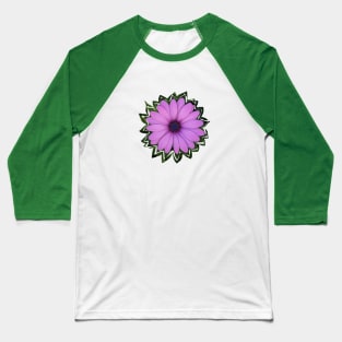 Pink Flower Baseball T-Shirt